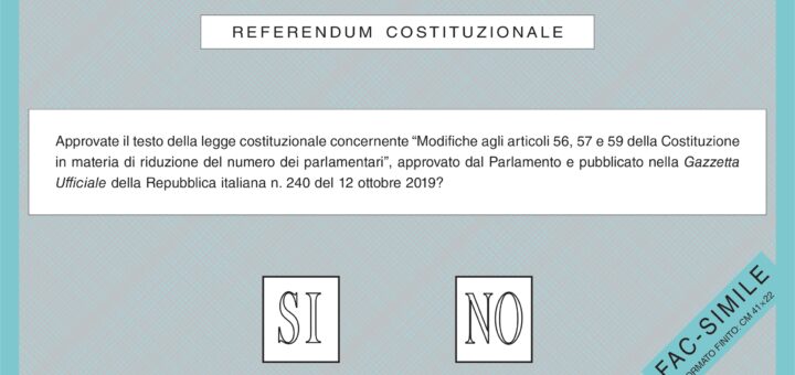 Referendum 2020: Si - No - Cosa cambia in Democrazia