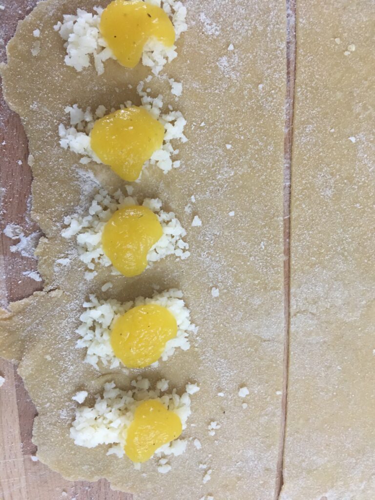 Ravioli Integrali ripieni di zucca e formaggio