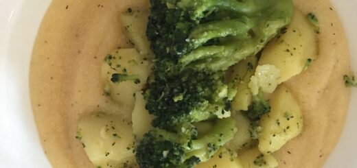 Polenta amaranto patate e broccoli